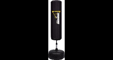 Avento Bokszak met Standaard - Opblaasbaar - Reflex - Zwart - Ca. 161 cm
