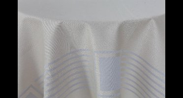 Damast Tafelkleed Rond 190cm Lineair Taupe Grijs De Witte Lietaer