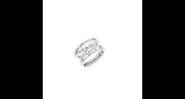 Calvin Klein CJ35000203D Dames Ring - Minimalistische ring - Sieraad - Staal - Zilver - 10 mm breed