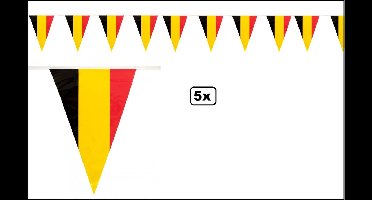 5x Vlaggenlijn Belgie 10 meter - Landen Belgie EK WK sport
