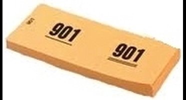 2x stuks garderobe nummer blokken van papier oranje, nummers 1 t/m 1000