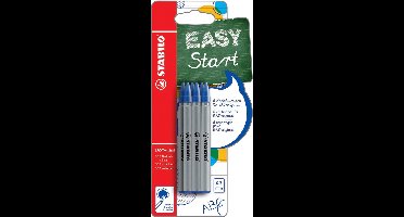 Rollerpenvulling STABILO Easyoriginal fijn blauw blister à 6 stuks