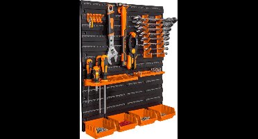 Handy - Wand Gereedschapshouder voor in Garage of Schuur - 2 Panelen - Met toebehoren! - Gereedschapsorganizer - Gereedschapswand - Ophangsysteem - Gereedschapsbord