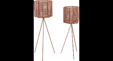 Pt Bloempot Mesh Hexagon set van 2 - Clay Brown