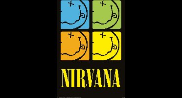 Nirvana Smiley Squares - Maxi Poster - 61 x 96.5 cm