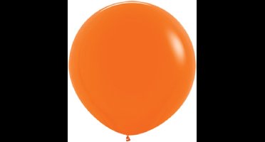 Mega ballon Oranje - 24 inch = 61 cm latex.