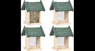 vidaXL - Vogelvoeders - 4 - st - vurenhout