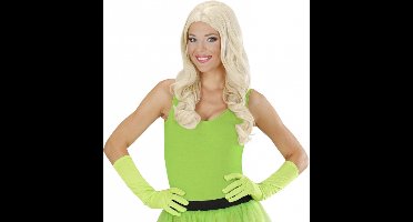 Neon groene lange handschoenen