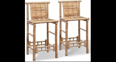 vidaXL - Barkrukken - 2 - st - bamboe