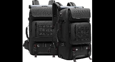 Jeusin® 3-in-1 Multifunctionele comfortabele tas - Rugzak - Backpack - Schoudertas - Met USB oplaad poort - Laptoptas - Voor laptops tot een laptop maat van 17,3 inch - Zwart