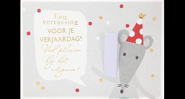 Depesche - Wenskaart "Gewoon Mooi" met de tekst "Een verrassing voor je verjaardag!" - mot. 029