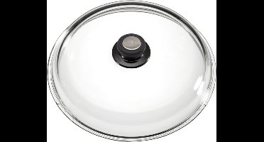 Eurolux Glazen Deksel met Temperatuurbestendige Knop - Ø 24 cm - Ovenveilig tot 250°C