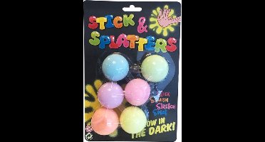 Johntoy Plakballen Stick & Splatters Junior Siliconen 18 Stuks