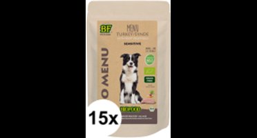 15x Biofood Organic Kalkoen Menu - Hondenvoer - 150g