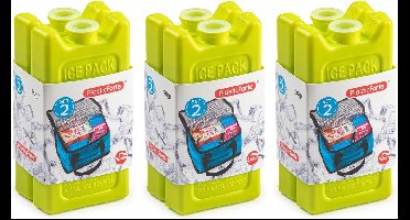 Plasticforte kleine koelelementen - 6x stuks - groen - 11 x 5.5 cm - kunststof - goede kwaliteit