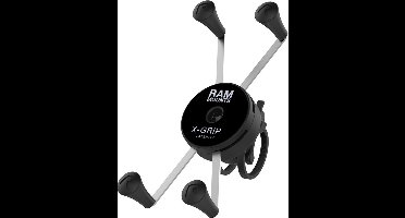 X-Grip® Large Telefoonhouder met laag profiel stuurbasis met tie-rips RAP-460Z-UN10U