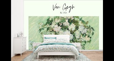 Behang - Fotobehang Schilderij - Roses - Van Gogh - Breedte 375 cm x hoogte 280 cm