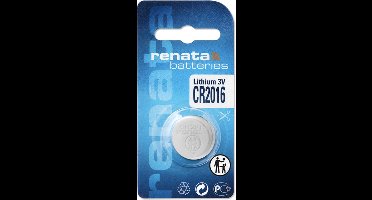 Renata Lithium Batterij - Knoopcel - CR2016 - 1 stuks - 3V - Made in China