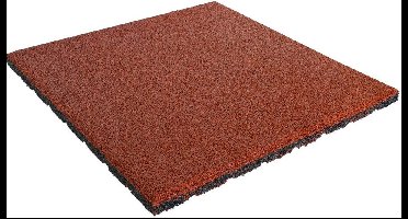 IVOL Rubber tegels 25 mm - 1 m² (4 tegels van 50 x 50 cm) – Rood