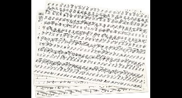 Creotime Kraft Papier Muzieknoten Zwart/wit 21 X 29,7 Cm 10 Stuks