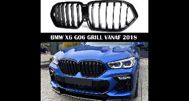 Passend Voor Bmw X6 G06 Grill Enkele Spijl Hoogglans Zwart Grille Nieren Xdrive 30D 40D 40i 50i M Sport Look