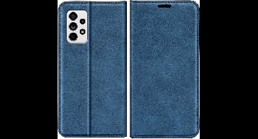 Just in Case hoesje geschikt voor Samsung Galaxy A73 - Hoesje met Pasjeshouder - Luxe Book Case - Blauw