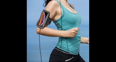 Sport armband Geschikt voor Apple iPhone 13 Pro / 12 Pro / 11 Pro met verstelbare elastische band en sleutelhouder voor hardlopen Hoes - Wandelen Sportband - zwart