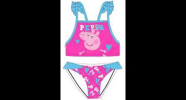 Roze/blauwe bikini van Peppa Pig maat 104/110
