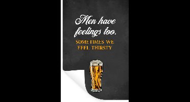 Muurstickers - Sticker Folie - Mancave - Quotes - Man - Bier - Humor - 20x30 cm - Plakfolie - Muurstickers Kinderkamer - Zelfklevend Behang - Zelfklevend behangpapier - Stickerfolie