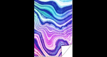 Poster Marmer - Groen - Wit - 20x30 cm