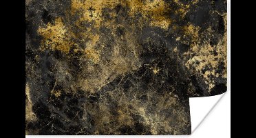 Poster Goud - Zwart - Abstract - 30x20 cm