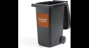 Container sticker Meester bedankt - Quote - Bruin - Leerkracht - Hé meester dankjewel1 - 40x40 cm - Kliko sticker