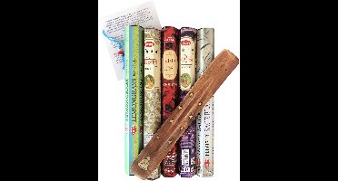 HEM Wierook Assortiment - 5 heerlijke geuren - wierook stokjes - Lemongrass - Lavendel - White Sage - Jasmijn - Red Rose