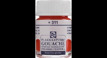 Talens plakkaatverf Extra Fijn flacon van 16 ml, vermiljoen