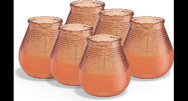 Bolsius - 6 Geurkaarsen - Citronella - Buitenkaars - Koraal