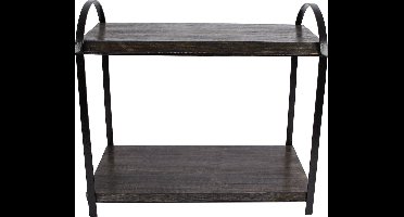 Etagere "Merel" zwart mango 38x20,5x34,5cm