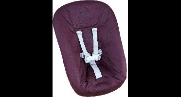 #64 newborn hoes, Aubergine zwart slangenprint suede look, Stokke Tripp Trapp. Ook geschikt voor Kidsmill Up.