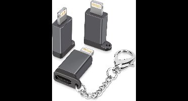 3x USB C omvormer naar geschikt voor iPhone Adapter - Opzetstuk - Converter - Gebruik je USB C kabel om je iOS 11, 12, 13, 14 op te laden