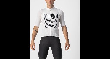 Castelli Fietsshirt Korte Mouwen Heren Wit Blauw - BAGARRE JERSEY IVORY SAVILE BLUE-M