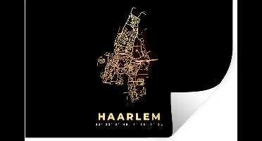 Muurstickers - Sticker Folie - Haarlem - Stadskaart - Plattegrond - Kaart - 30x20 cm - Plakfolie - Muurstickers Kinderkamer - Zelfklevend Behang - Zelfklevend behangpapier - Stickerfolie