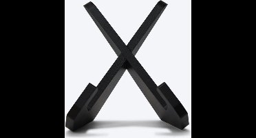 COOKX - Eikenhouten Boekensteun - Matzwart - X-vormig - Boekenhouder/ Boekenstandaard - Staand Model