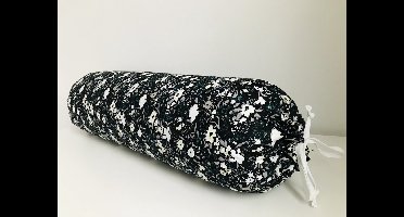 Gustiana® Guling - Rolkussen - Sluimerrol Kapok met wasbare sloop - L85 x B35 x ø20 cm - Tropisch zwart