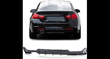 Passend Voor Bmw 4 serie F32 F33 F36 M Pakket Achterbumper Diffuser Mat Zwart Dubbele Uitlaat Uitsparing M Performance Look 418 420 430 435 440 M4