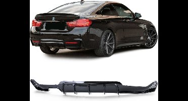 Passend Voor Bmw 4 serie F32 F33 F36 M Pakket Achterbumper Diffuser Glans Zwart Dubbele Uitlaat Uitsparing M Performance Look 418 420 430 435 440 M4