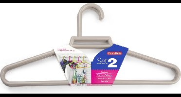 Plasticforte Kledinghangers - 6x - taupe - kunststof - 41 cm