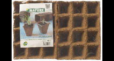 Nature - Turfpotten - Stekpotten - Biologisch afbreekbaar - 144 stuks - 4x4x5cm - Bruin