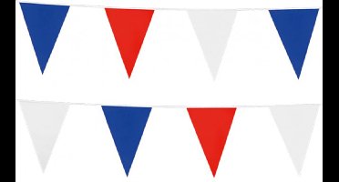 Vlaggenlijn Rood-wit-blauw 10m 12st.