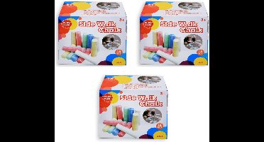 Gekleurd stoepkrijt in doosje - 45 stuks - 10cm