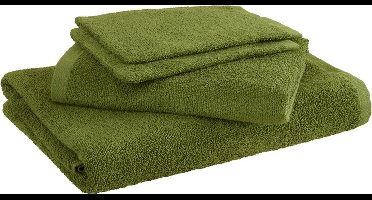 Moodit Badlinnen Troy Cactus - 2 washandjes + 1 handdoek + 1 douchelaken