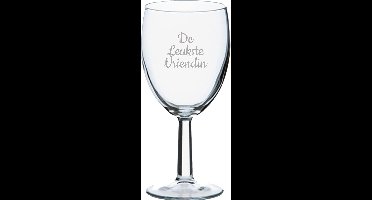Gegraveerde wijnglas 24,5cl De Leukste Vriendin